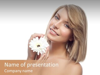 Face Lady Aroma PowerPoint Template