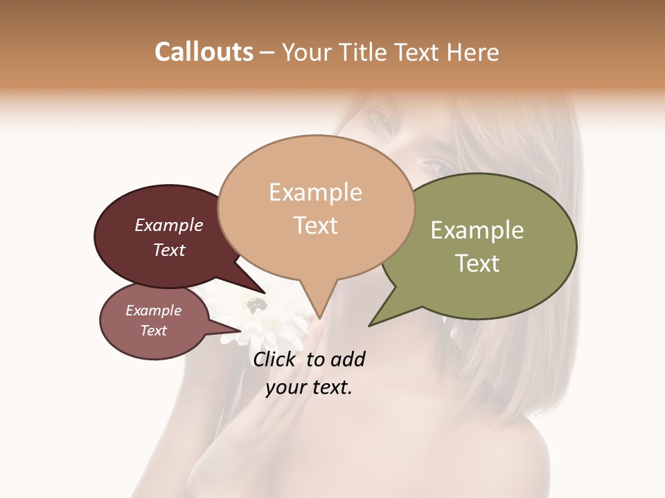 Face Lady Aroma PowerPoint Template