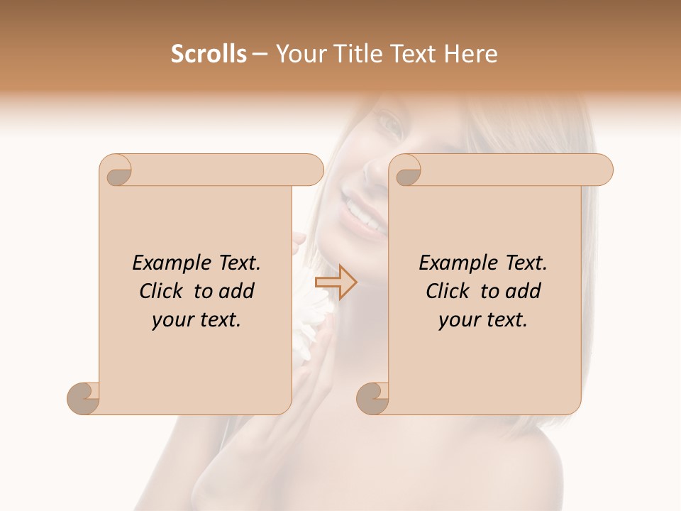 Face Lady Aroma PowerPoint Template