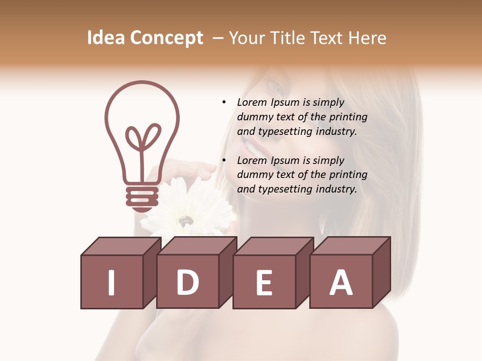 Face Lady Aroma PowerPoint Template