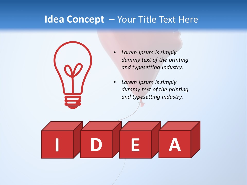 Idea Job Balloon PowerPoint Template