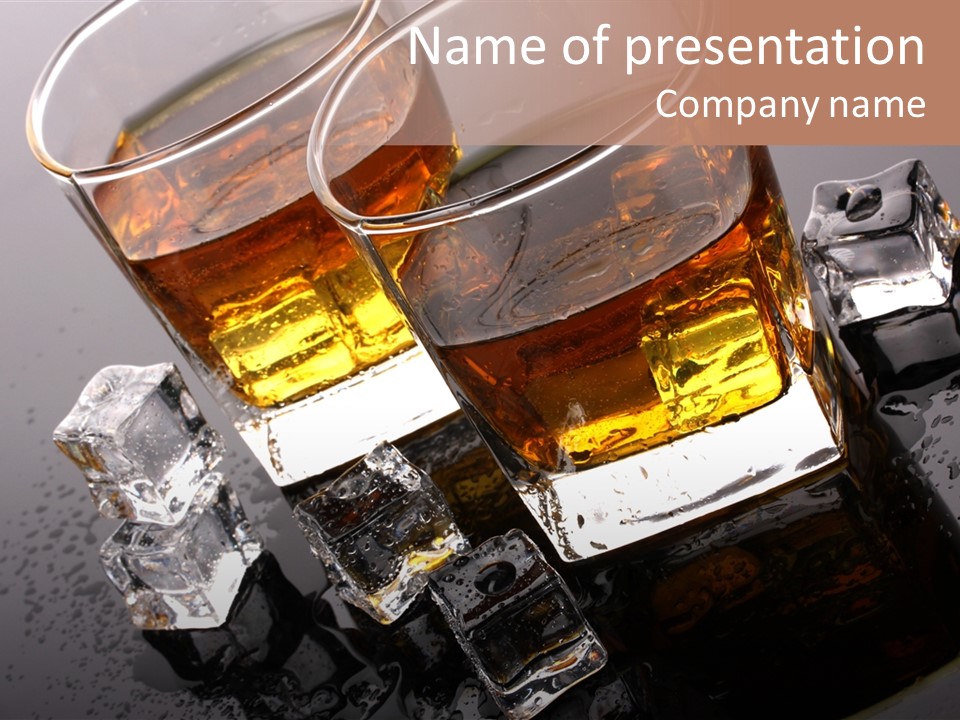Rum Ice Whiskey PowerPoint Template