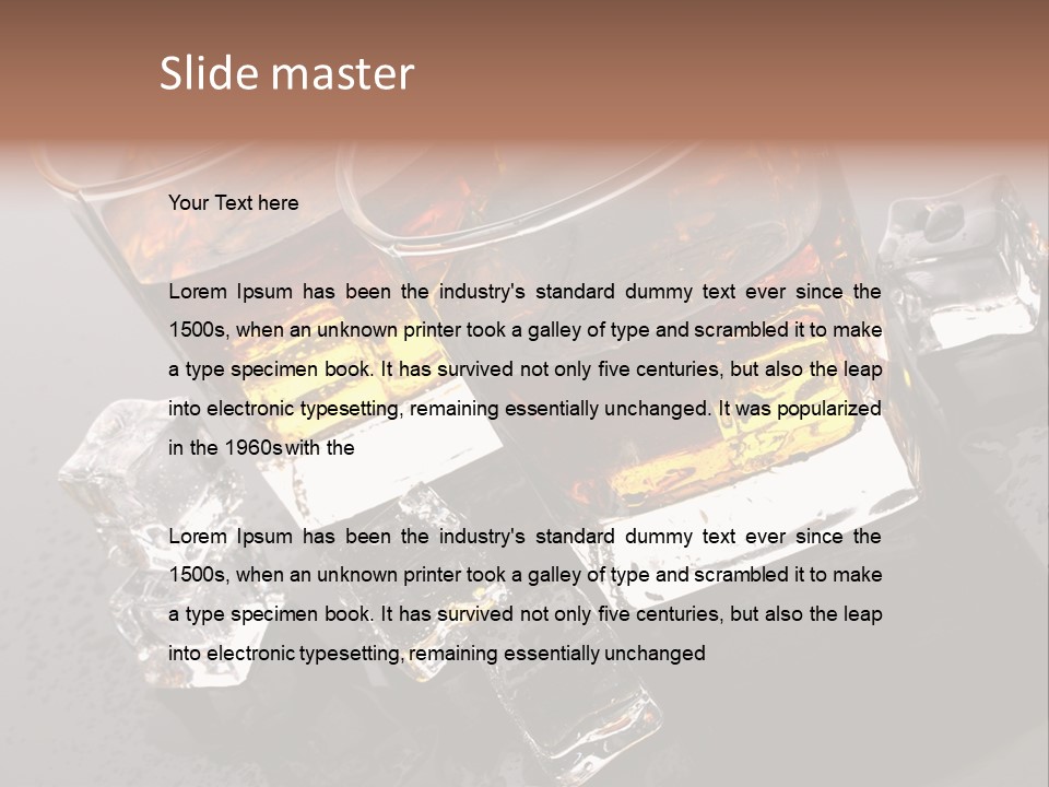 Rum Ice Whiskey PowerPoint Template