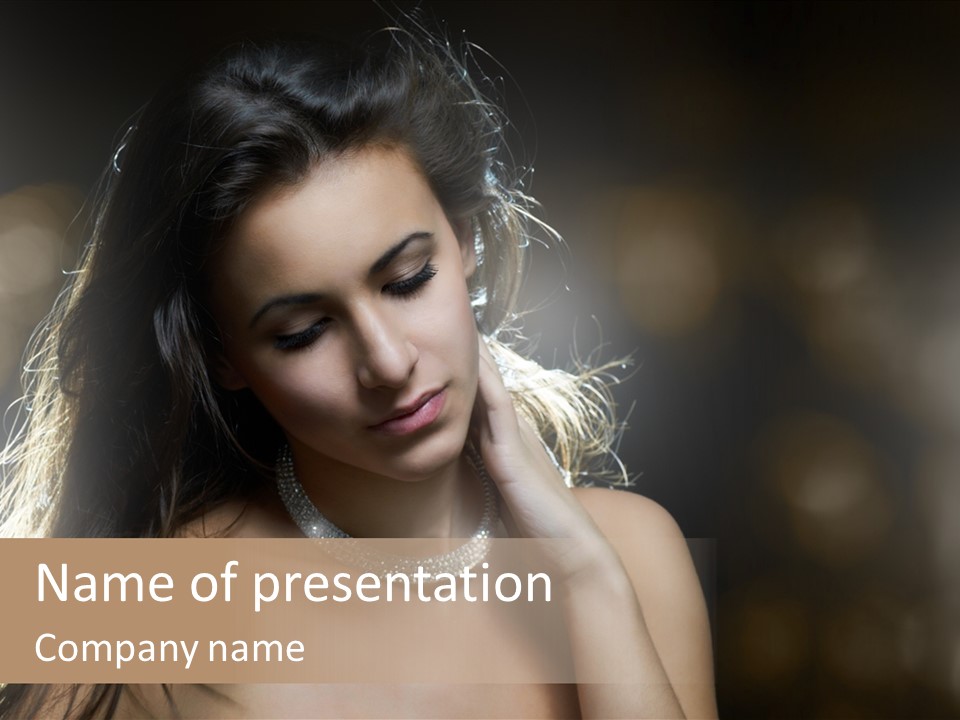 Black Care Eye PowerPoint Template