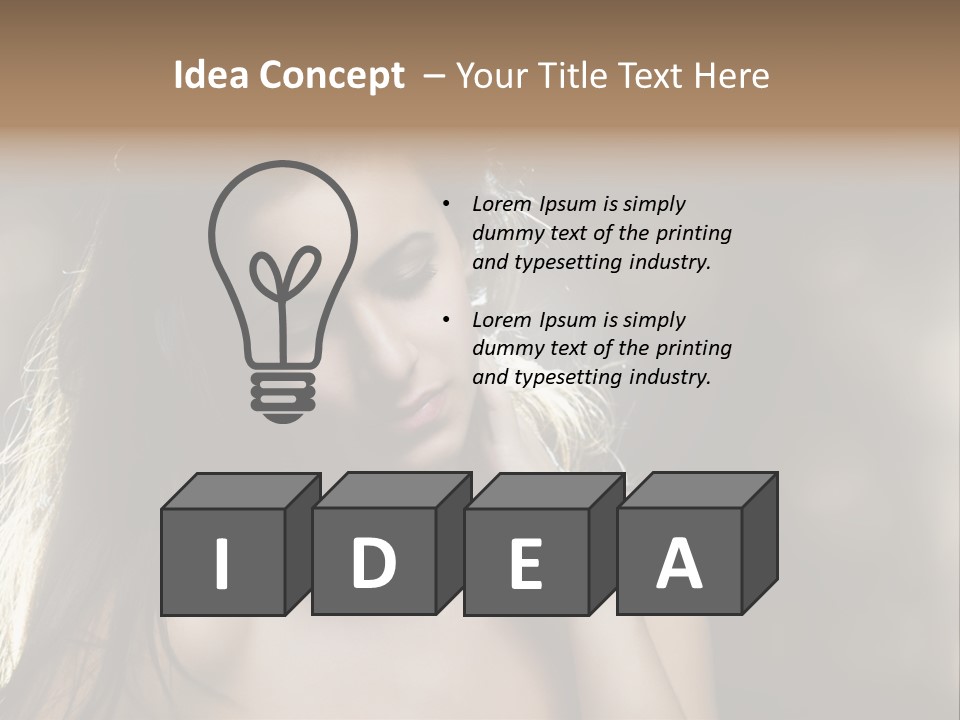 Black Care Eye PowerPoint Template