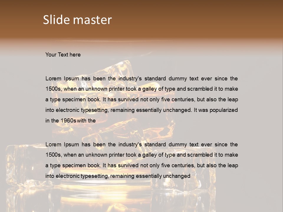 Color Background Golden PowerPoint Template