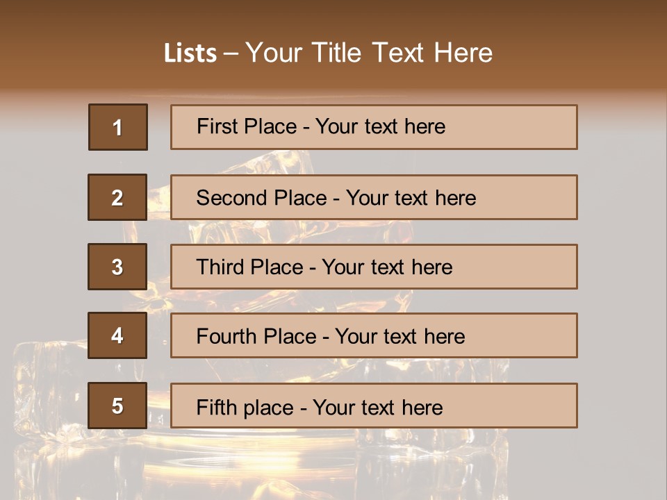 Color Background Golden PowerPoint Template