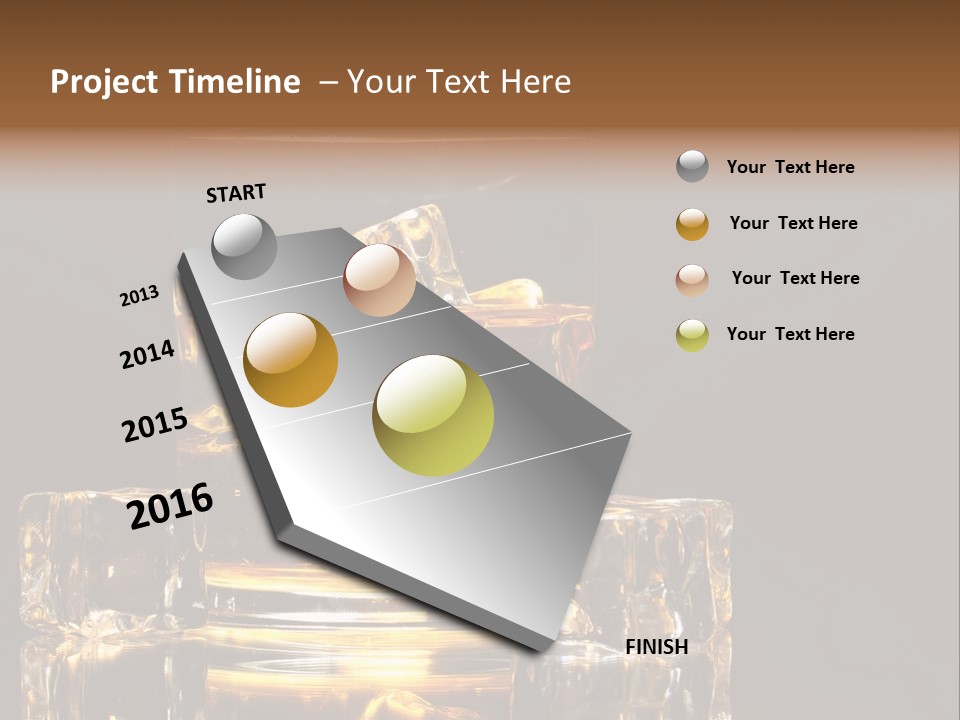 Color Background Golden PowerPoint Template