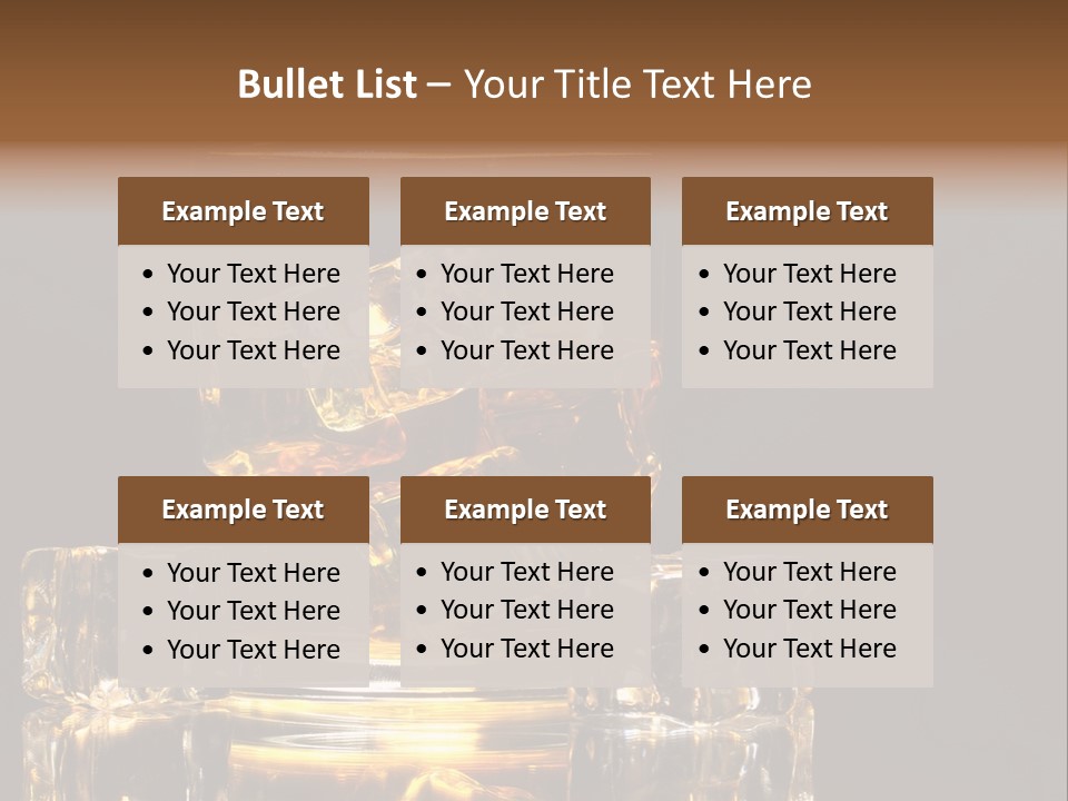 Color Background Golden PowerPoint Template