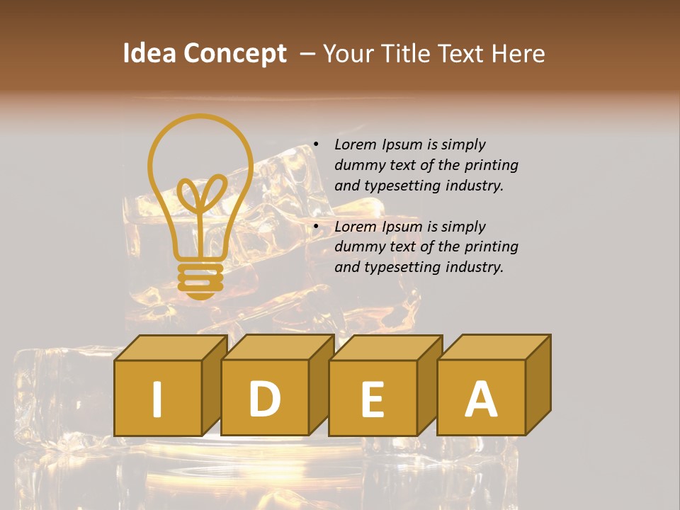 Color Background Golden PowerPoint Template