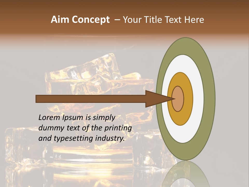 Color Background Golden PowerPoint Template