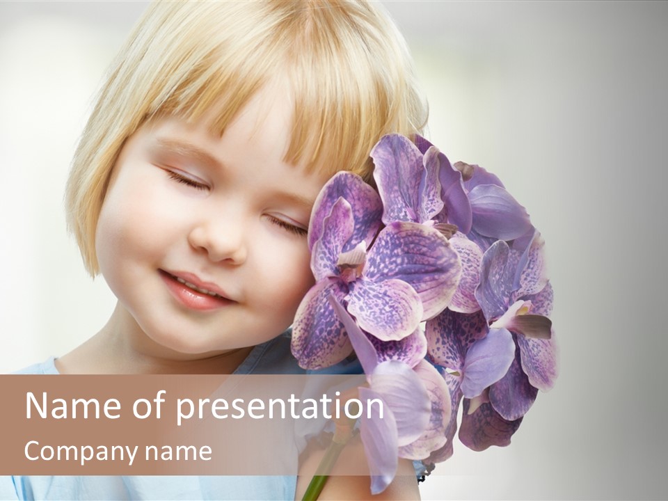 Beautiful Human Child PowerPoint Template