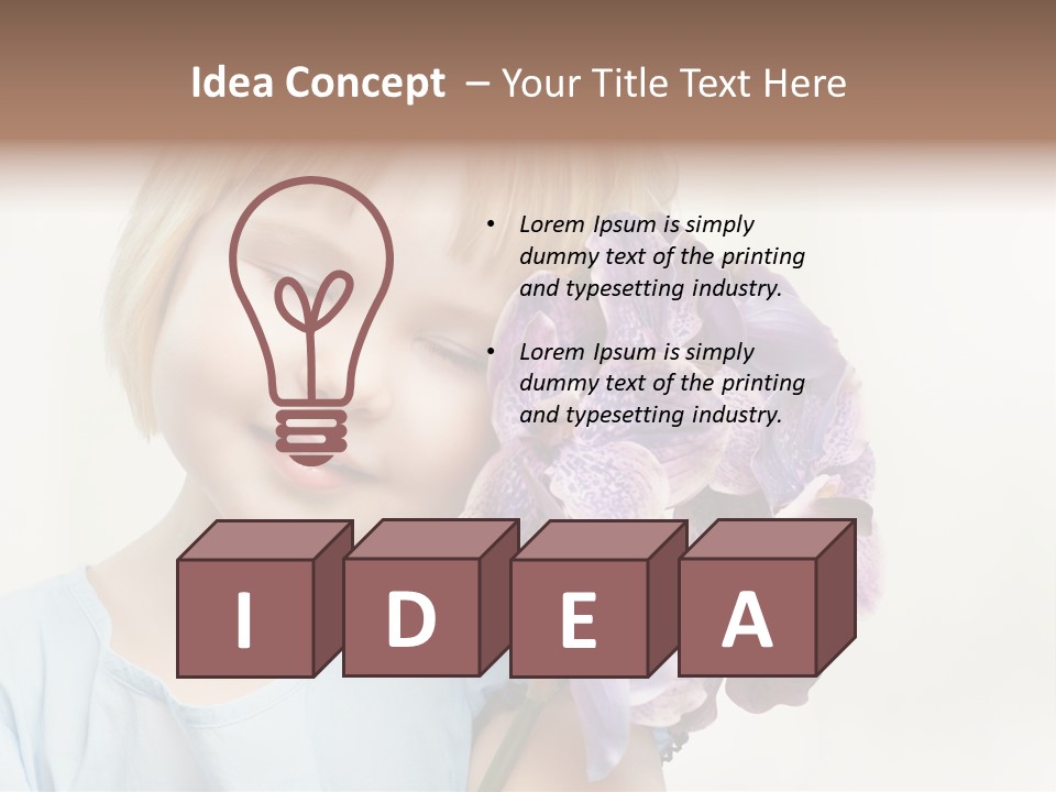 Beautiful Human Child PowerPoint Template