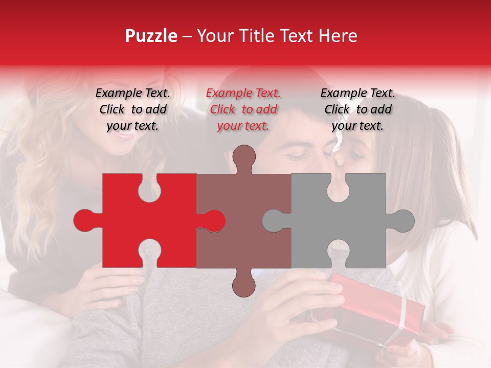 Happiness Present Holiday PowerPoint Template