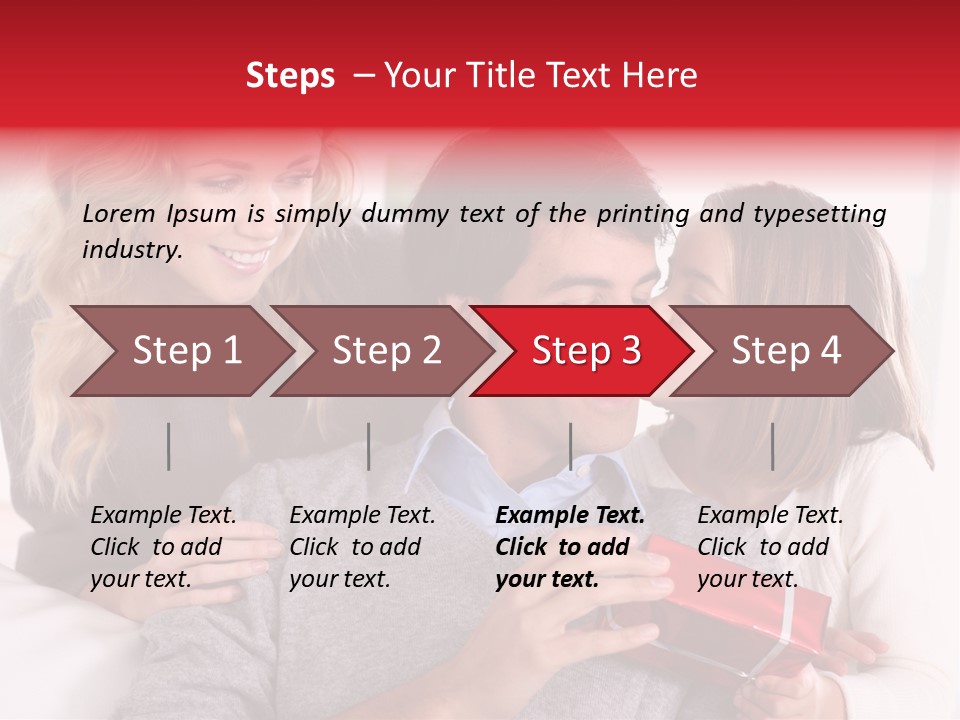 Happiness Present Holiday PowerPoint Template