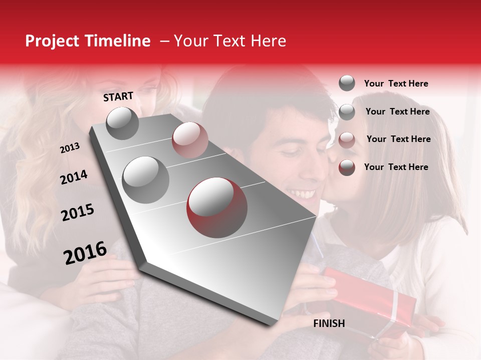 Happiness Present Holiday PowerPoint Template