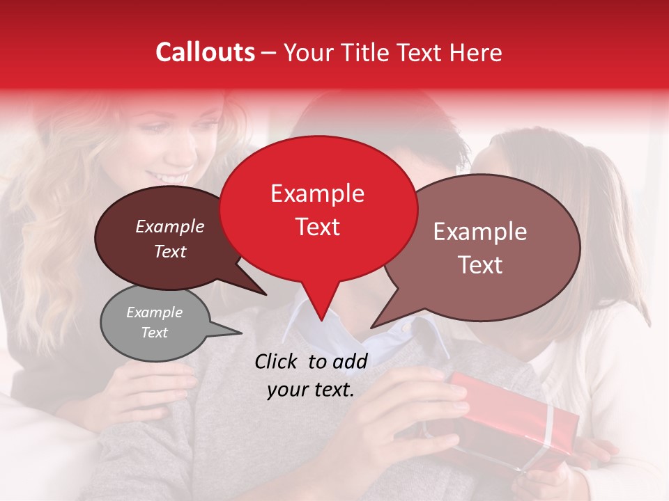 Happiness Present Holiday PowerPoint Template