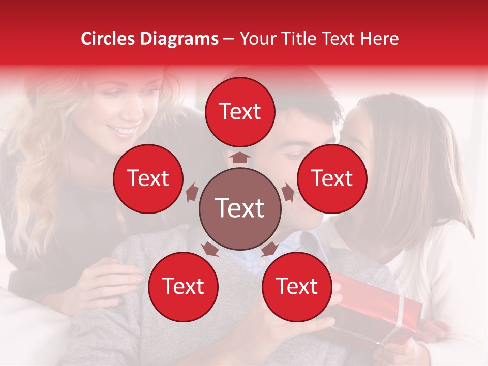 Happiness Present Holiday PowerPoint Template