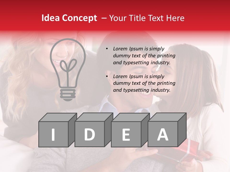 Happiness Present Holiday PowerPoint Template