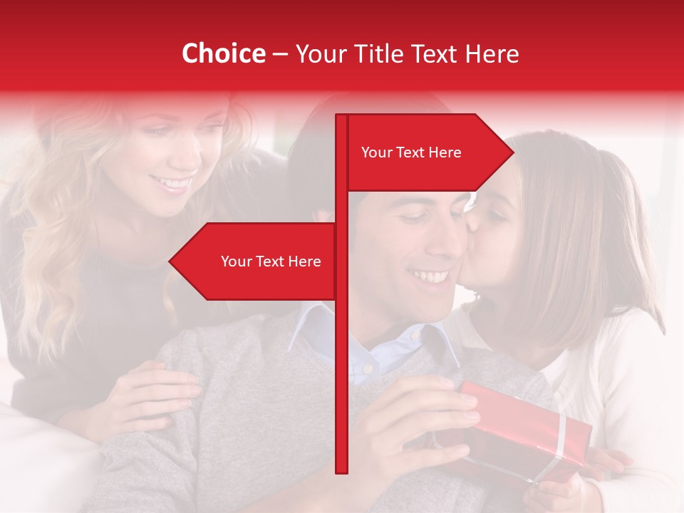 Happiness Present Holiday PowerPoint Template