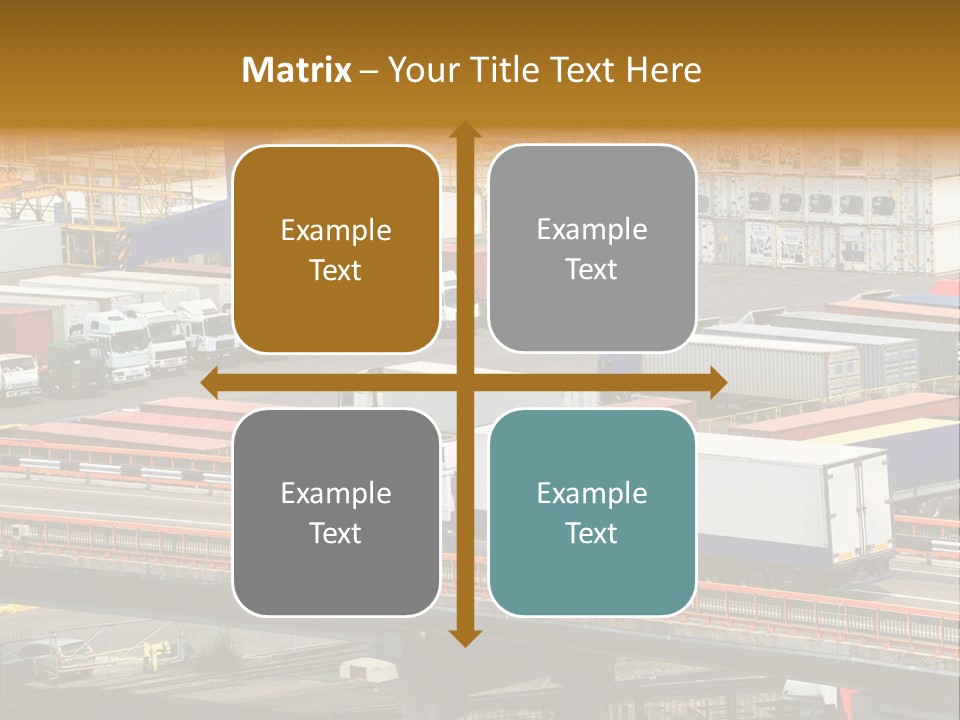 Driving Container Motorway PowerPoint Template