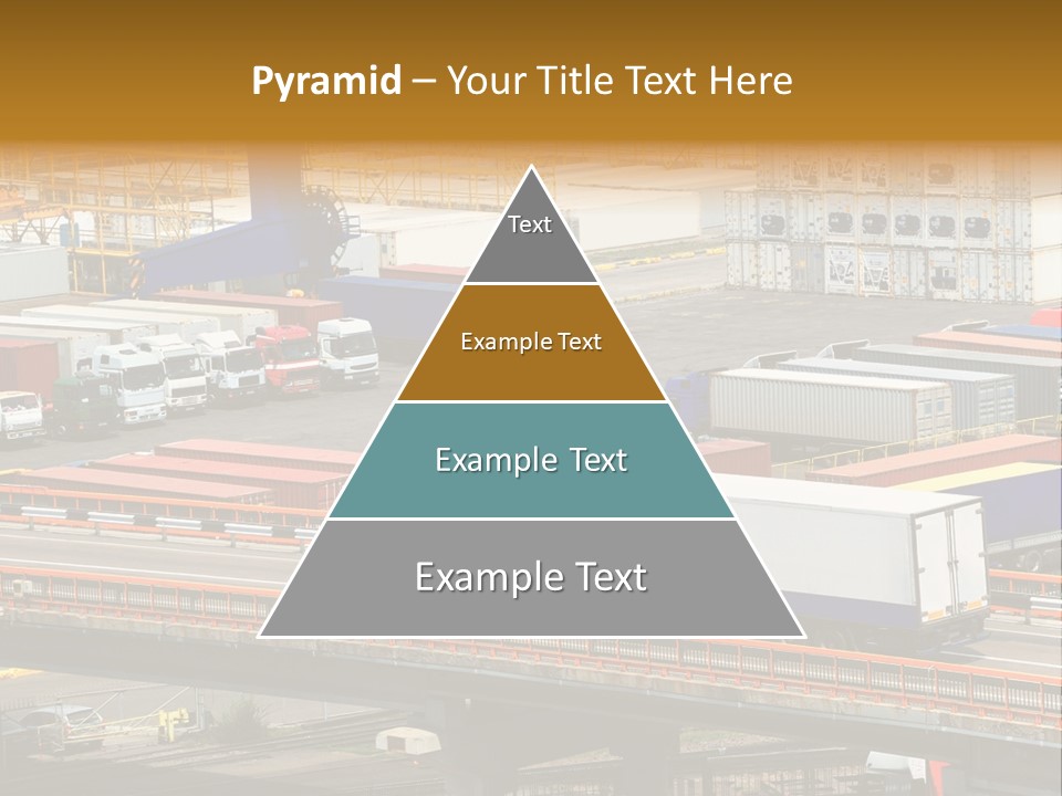 Driving Container Motorway PowerPoint Template