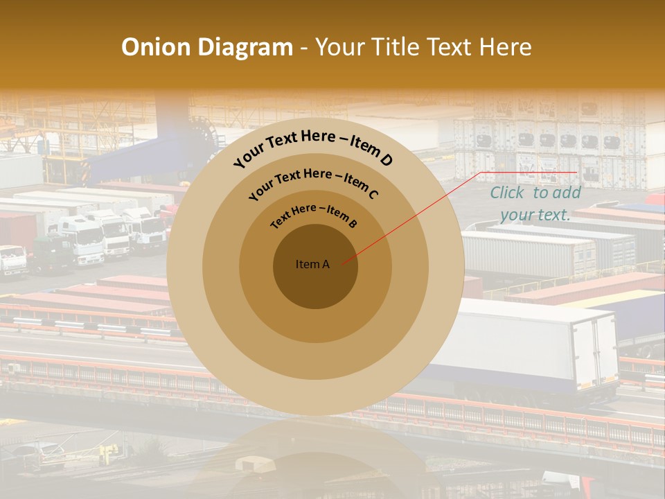 Driving Container Motorway PowerPoint Template