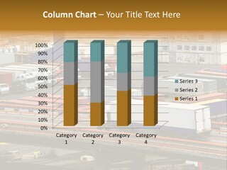 Driving Container Motorway PowerPoint Template