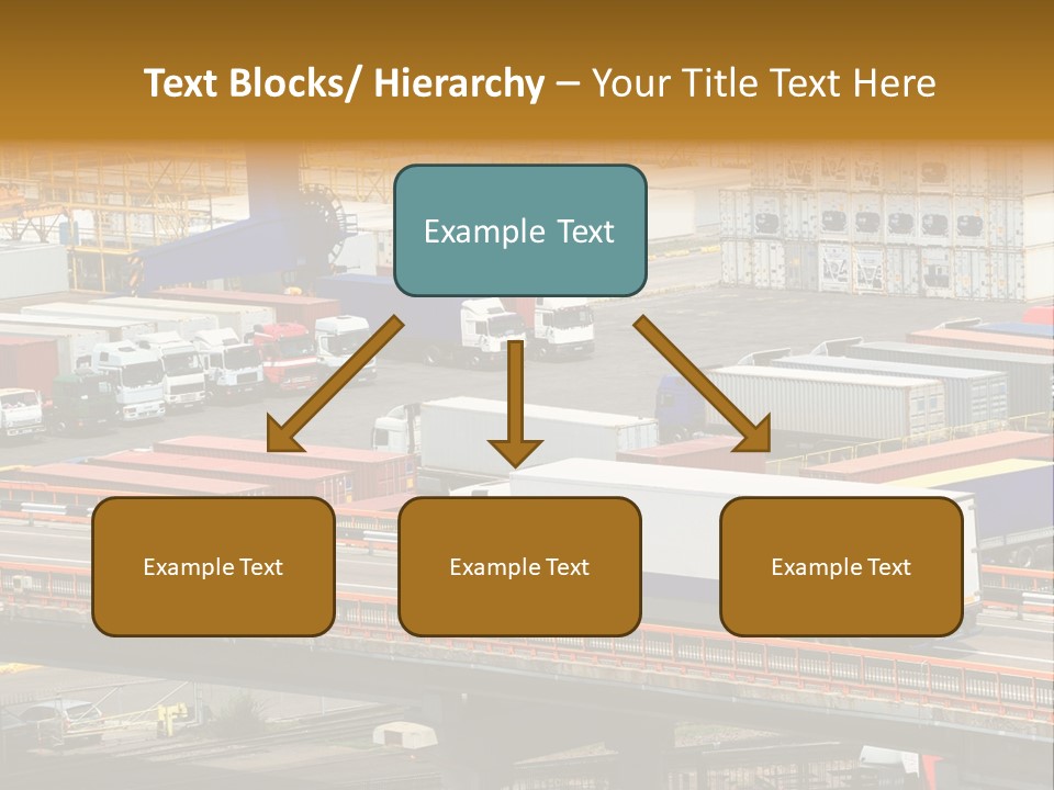 Driving Container Motorway PowerPoint Template