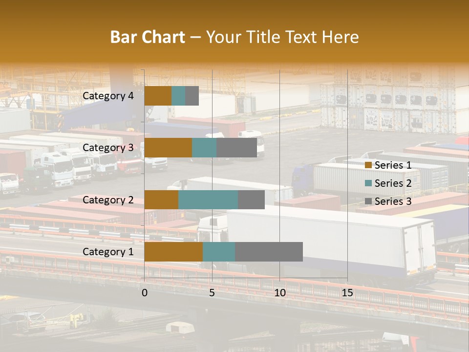 Driving Container Motorway PowerPoint Template