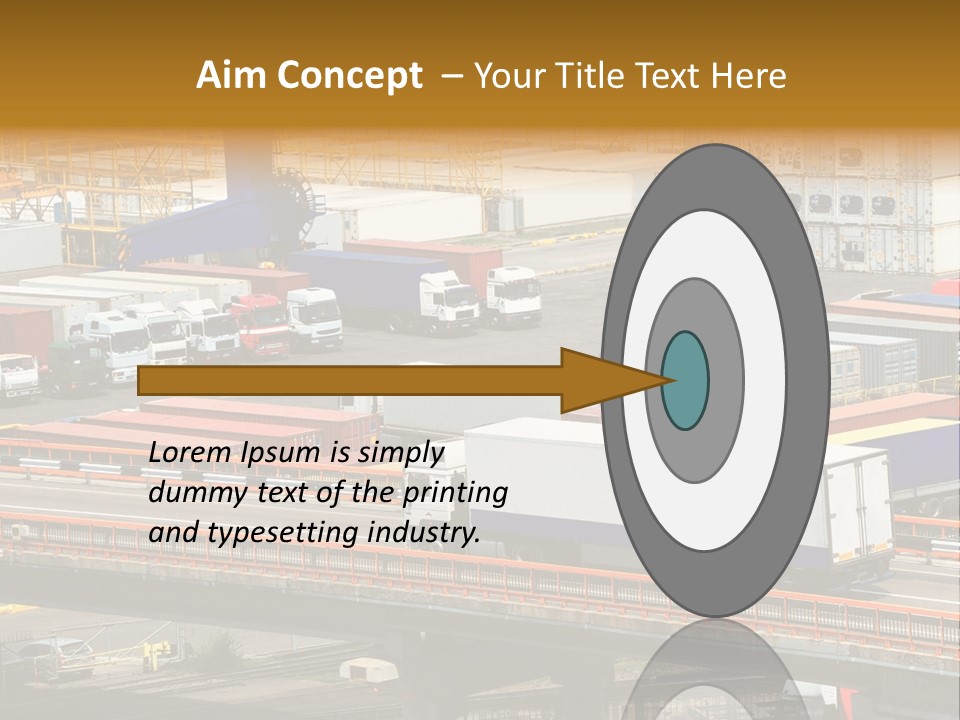 Driving Container Motorway PowerPoint Template