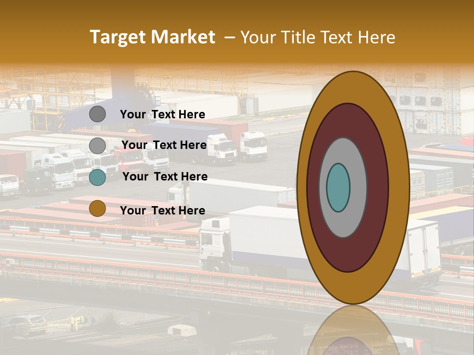 Driving Container Motorway PowerPoint Template