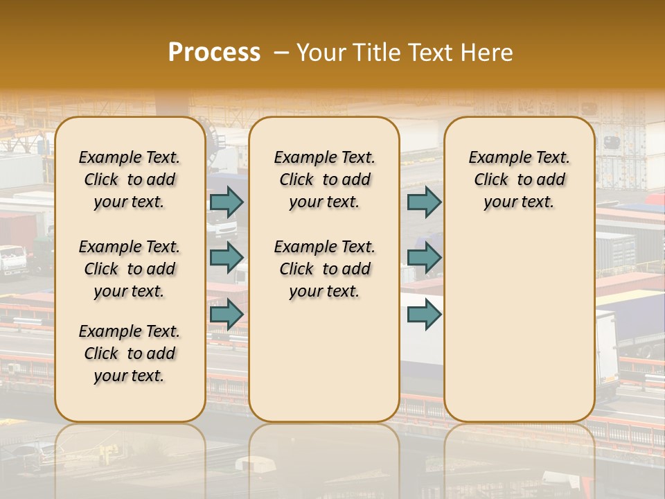 Driving Container Motorway PowerPoint Template