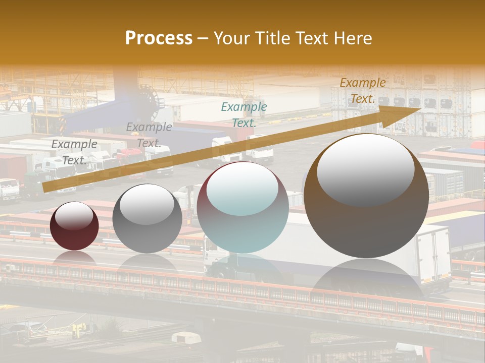 Driving Container Motorway PowerPoint Template