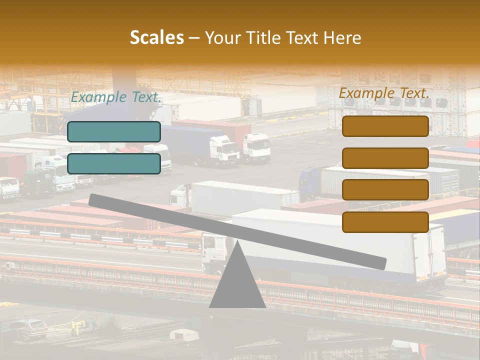 Driving Container Motorway PowerPoint Template