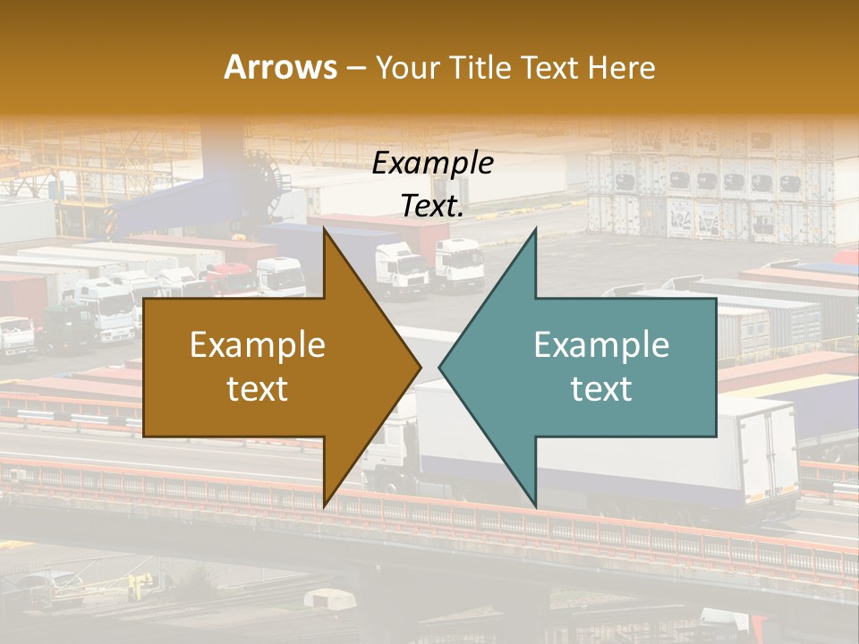 Driving Container Motorway PowerPoint Template