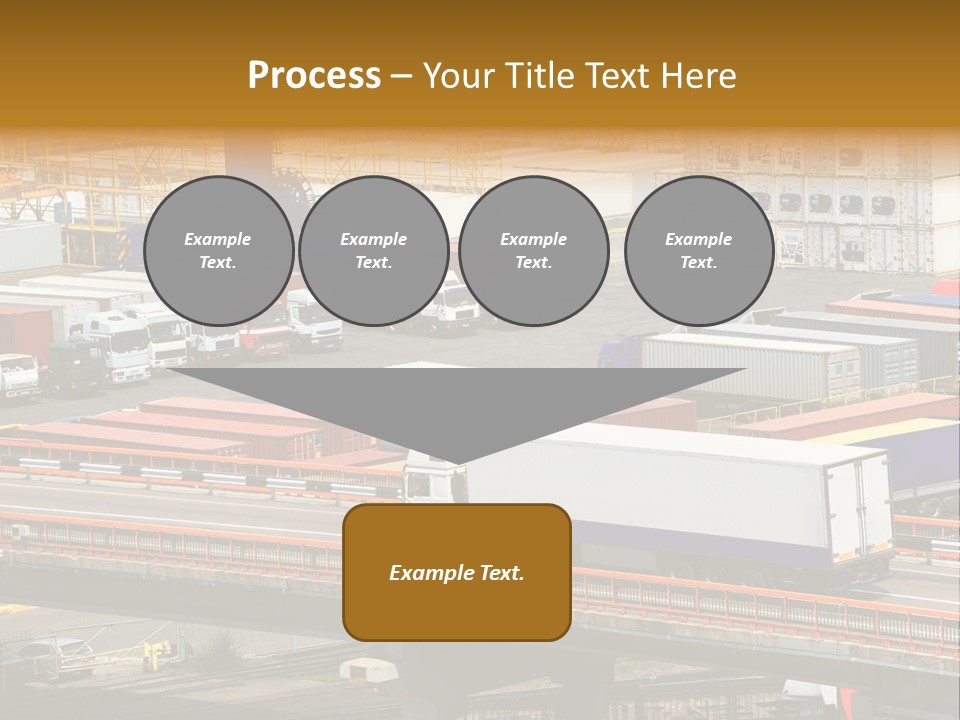 Driving Container Motorway PowerPoint Template