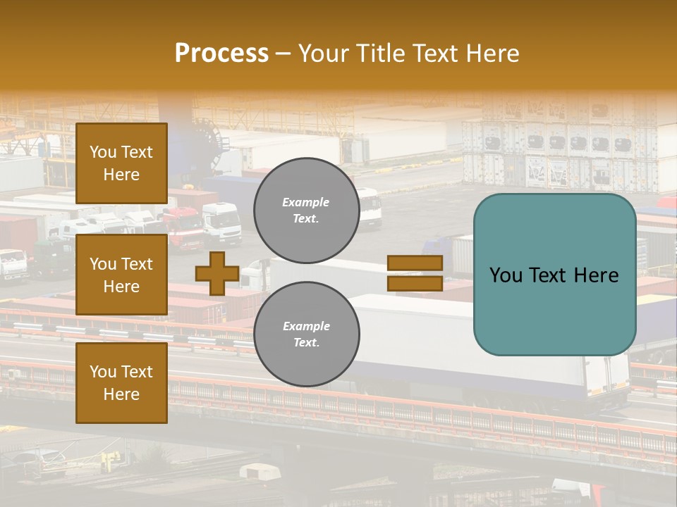 Driving Container Motorway PowerPoint Template