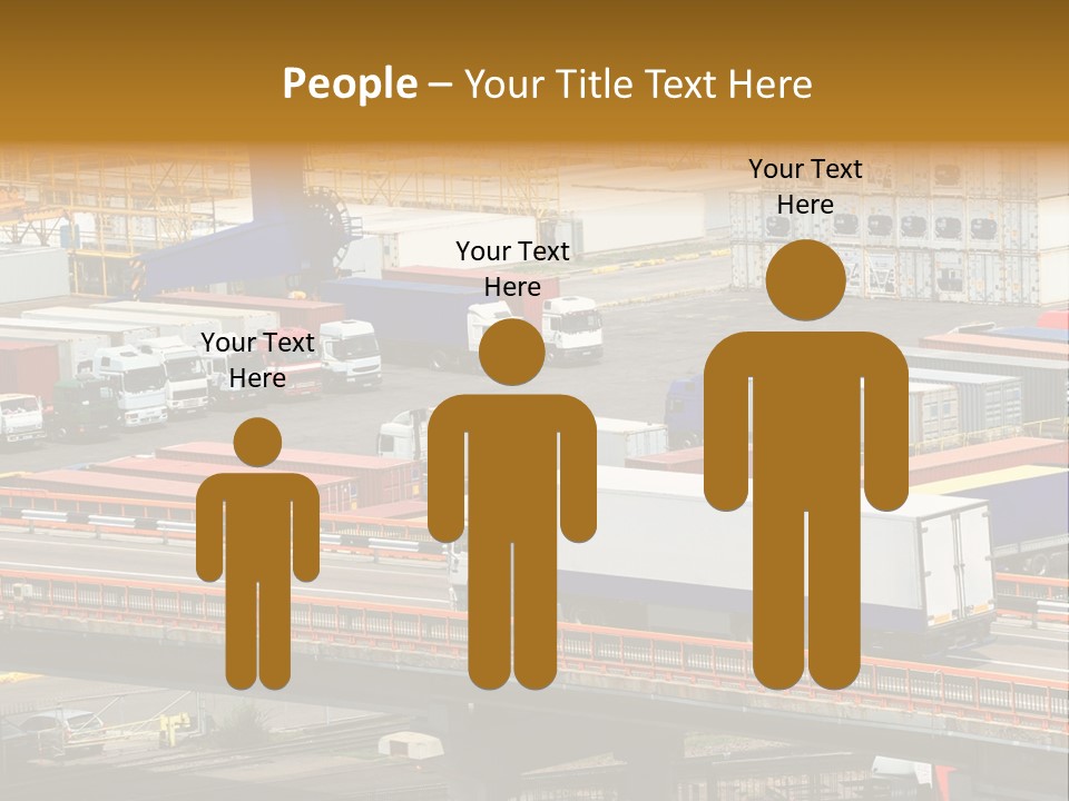 Driving Container Motorway PowerPoint Template