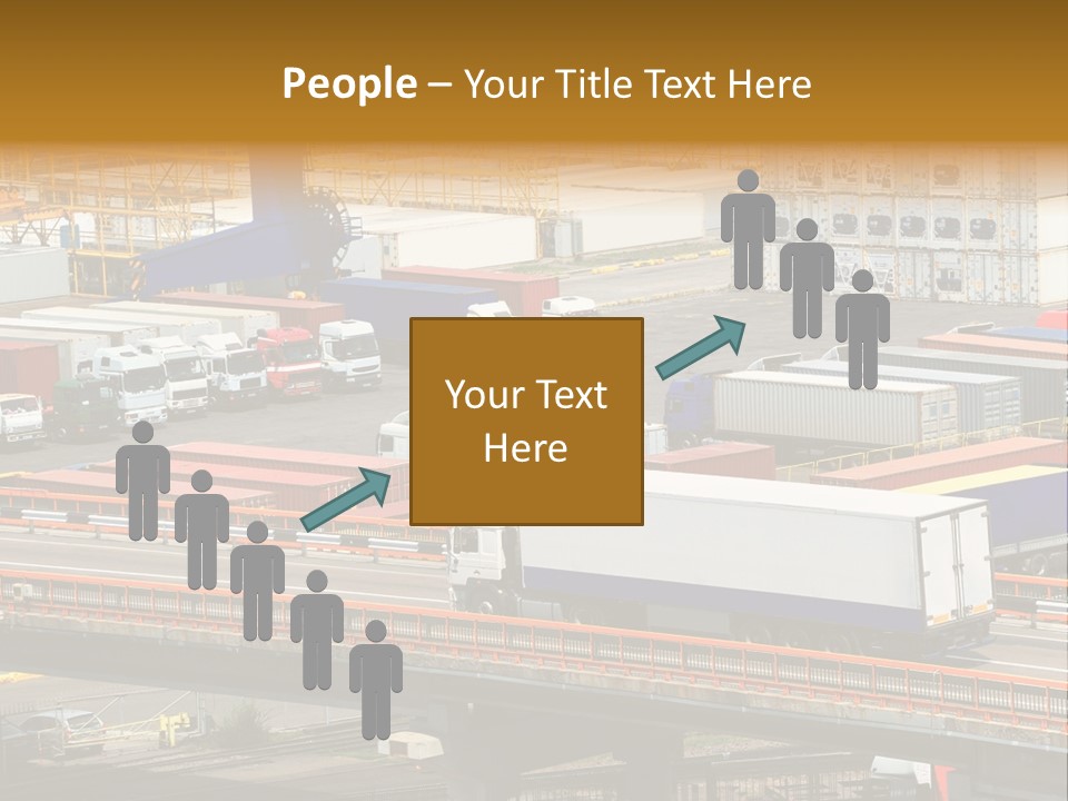 Driving Container Motorway PowerPoint Template