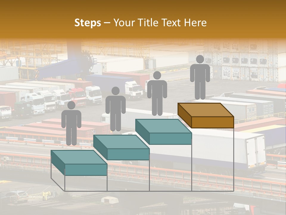 Driving Container Motorway PowerPoint Template