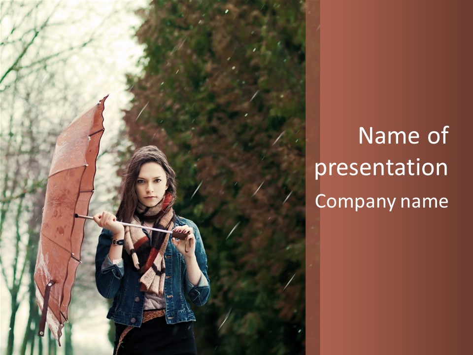 Weather Brunette Calm PowerPoint Template