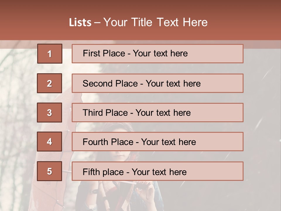 Weather Brunette Calm PowerPoint Template
