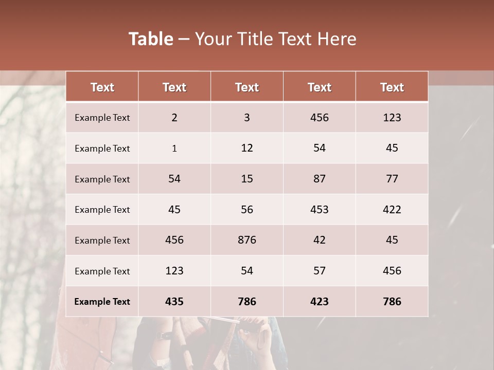 Weather Brunette Calm PowerPoint Template