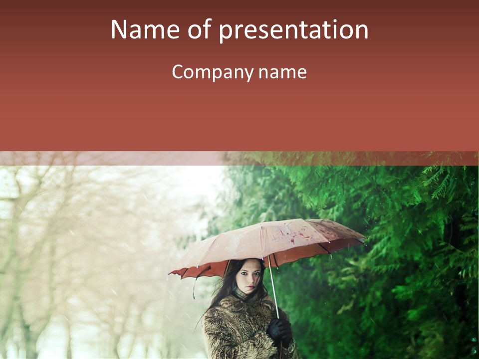 Calm Spring Woman PowerPoint Template