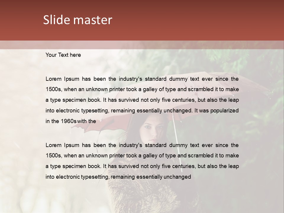 Calm Spring Woman PowerPoint Template