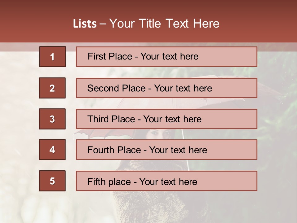 Calm Spring Woman PowerPoint Template
