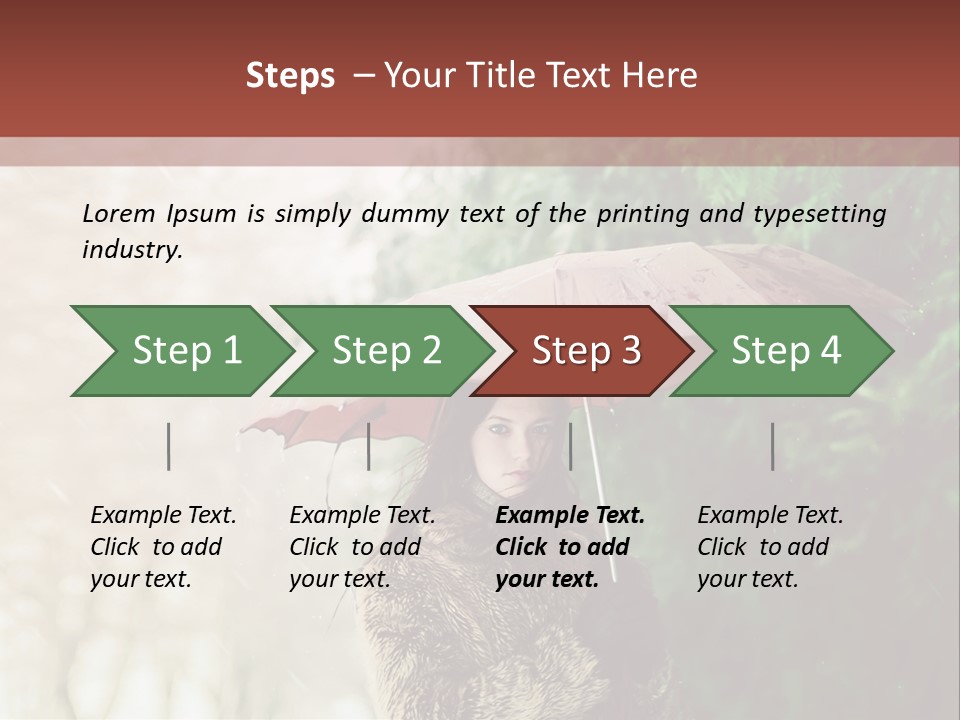 Calm Spring Woman PowerPoint Template