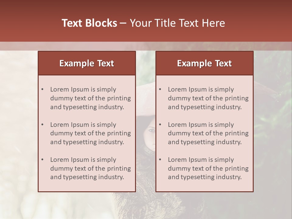 Calm Spring Woman PowerPoint Template