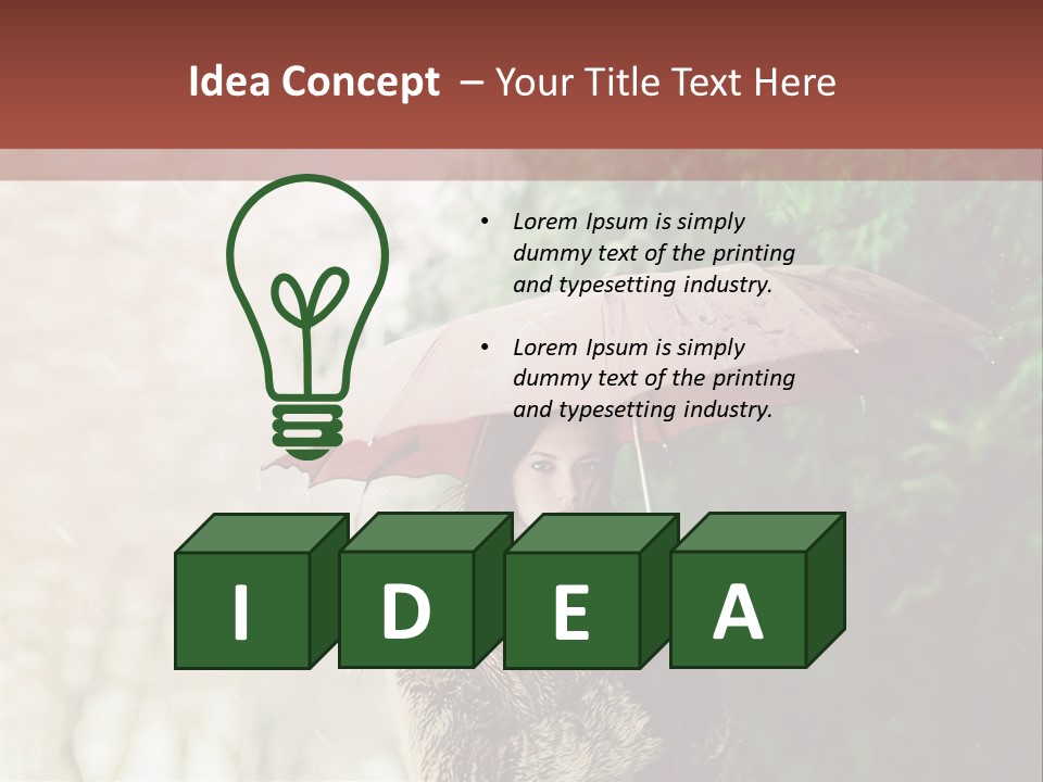 Calm Spring Woman PowerPoint Template